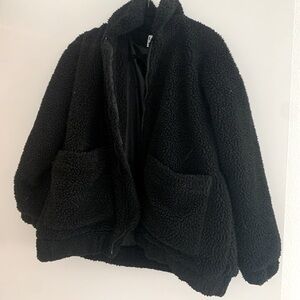 I AM GIA TEDDY COAT - BLACK